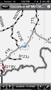 Abineau is the area betwwen the blue dot and the roads/Wilderness border